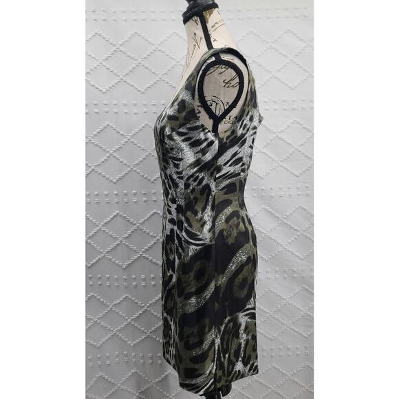Jay Godfrey leopard print mini dress Size 8 Mob Wife Cocktail Party NYE formal - Picture 3 of 10